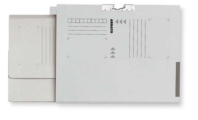 Arnato verzamelmap met 1 soufflet en tabrand, A4, Grijs